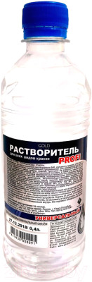 Растворитель Универсальный PROFI 0.4 л. GoldDecor для всех видов красок