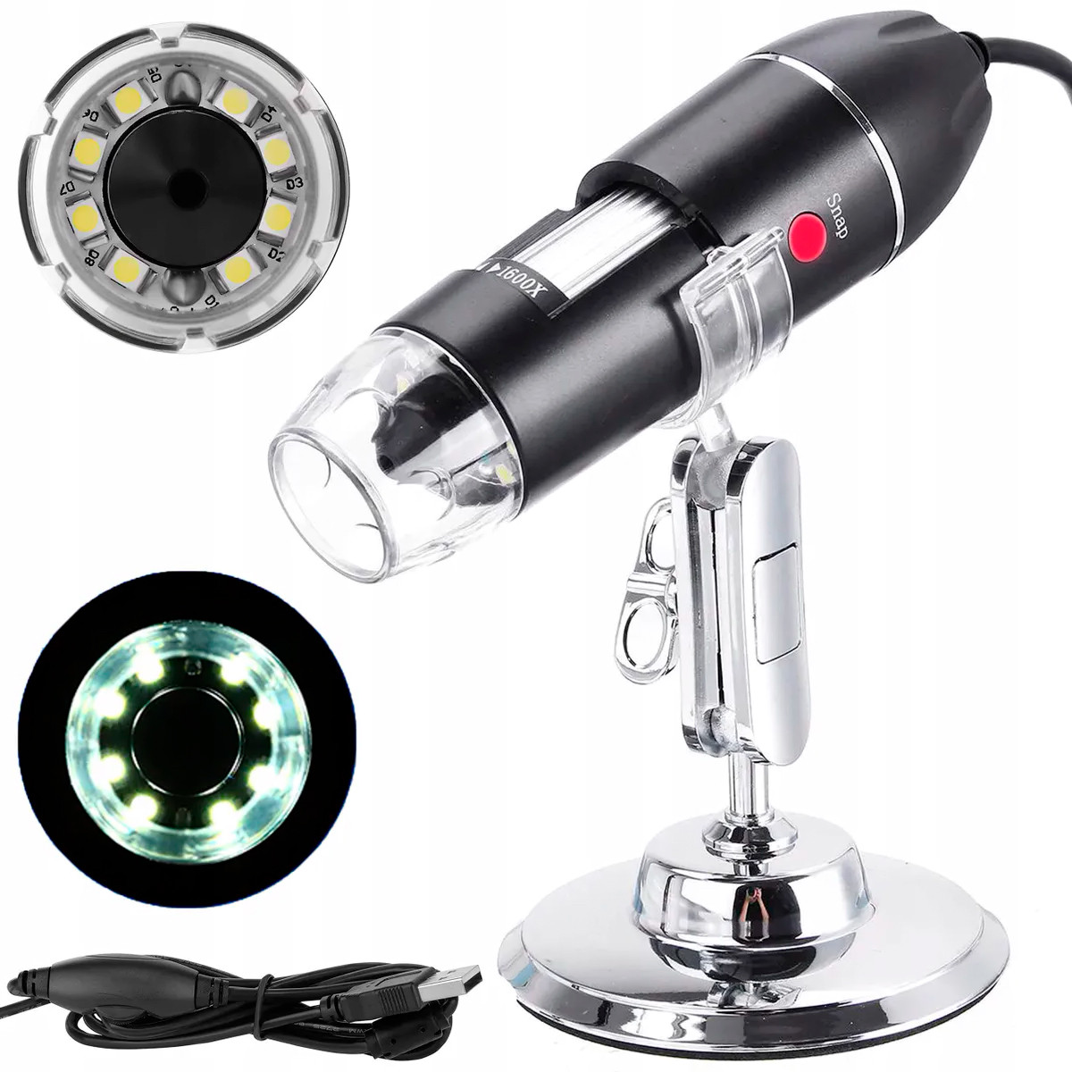 Цифровой микроскоп USB с передачей фото и видео на ПК (увеличение до х1000) Digital Microscope - фото 5 - id-p177251661