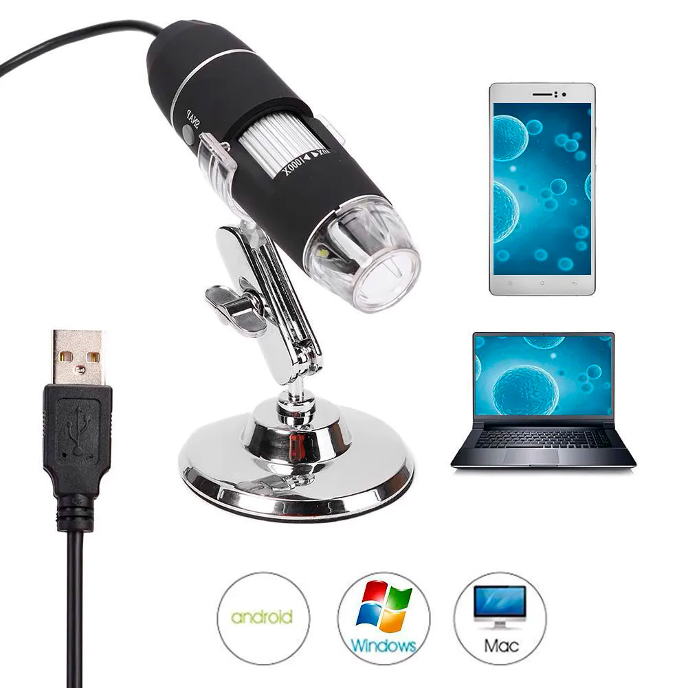 Цифровой микроскоп USB с передачей фото и видео на ПК (увеличение до х1000) Digital Microscope - фото 4 - id-p177251662
