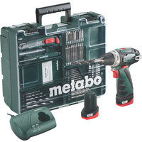 Дрель-шуруповерт Metabo PowerMaxx BS Basic Set 600080880 (с 2-мя АКБ, набор инструмента)