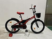 Детский велосипед Bibibike 16", для мальчиков, звонок, зеркало, корзина