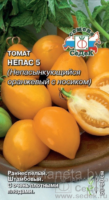 Томат НЕПАС 5 (непасынкующийся оранжевый с носиком), 0.1г