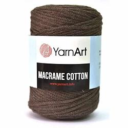 Хлопковый шнур Ярнарт Макраме Коттон (Yarnart Macrame Cotton) цвет 791 коричневый