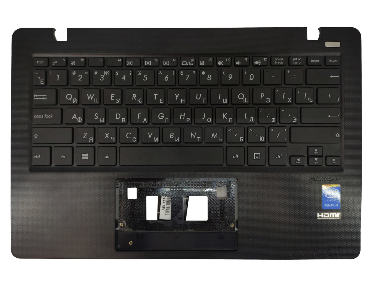 Верхняя часть корпуса (Palmrest) Asus VivoBook X200 с клавиатурой, черный