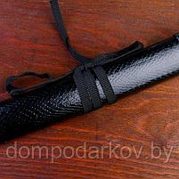 Сувенирное оружие «Катана», чёрные ножны под змеиную кожу, 70 см, без подставки, фото 9