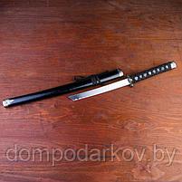 Сувенирное оружие «Катана», чёрные ножны под змеиную кожу, 70 см, без подставки, фото 6