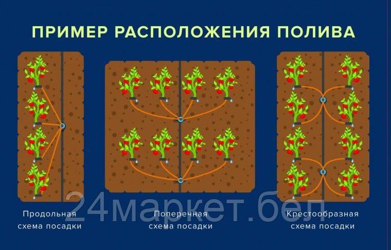 Система капельного полива GreenLine GL64 Капельный полив GreenLine 64-72 от бочки и водопровода Комлект для - фото 9 - id-p176688161