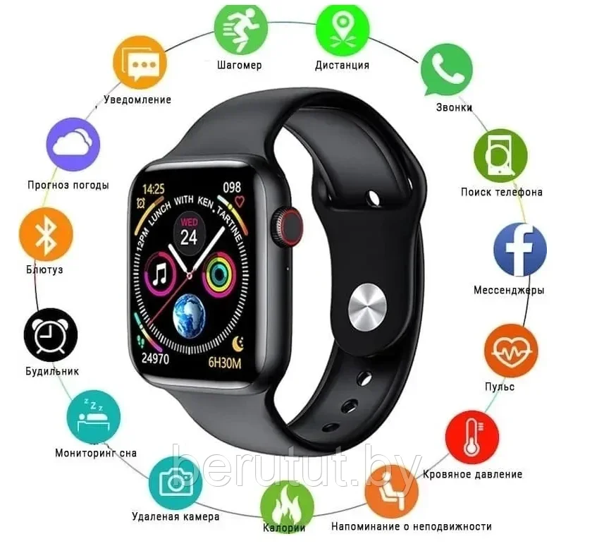 Копия Apple Watch 7 / Умные часы Smart Watch X7 PRO с NFC Чёрные - фото 4 - id-p177269737