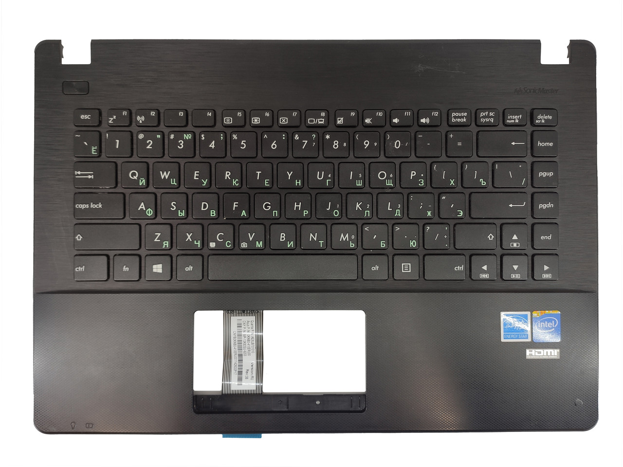 Верхняя часть корпуса (Palmrest) Asus VivoBook X453 с клавиатурой, черный (с разбора) - фото 1 - id-p177270323