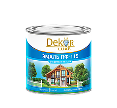 Эмаль ПФ-115 DEKOR серая 1.8 кг.