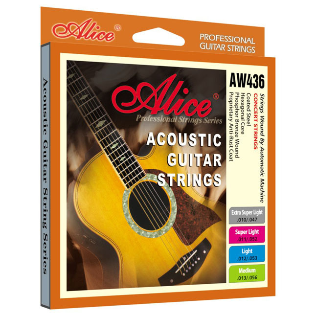 Alice AW436-SL Комплект струн для акустической гитары, фосфорная бронза, 11-52 - фото 1 - id-p177279873