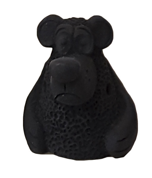 Керамика Щипановых SM02 Свистулька маленькая Медведь, черная - фото 1 - id-p177279533