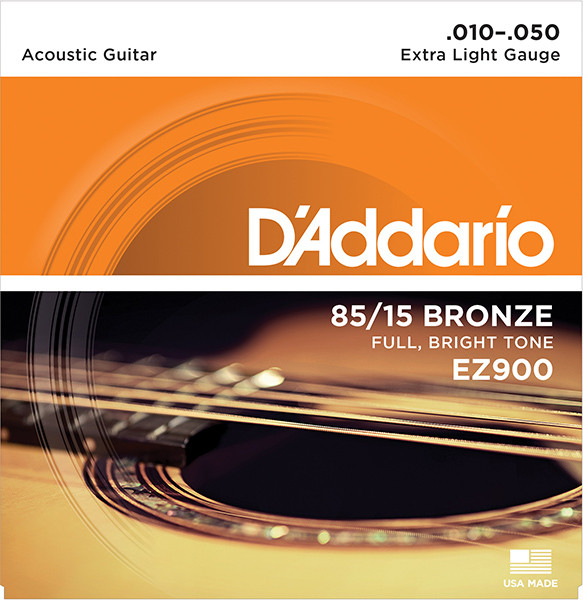 D`Addario EZ900 AMERICAN BRONZE 85/15 Струны для акустической гитары Extra Light 10-50