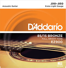 D`Addario EZ900 AMERICAN BRONZE 85/15 Струны для акустической гитары Extra Light 10-50