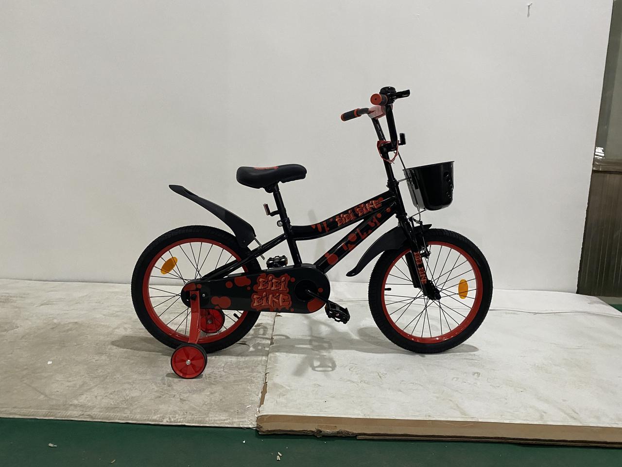Детский велосипед Bibibike 18" для мальчика, корзина, звонок, ручной тормоз, M18-1R - фото 1 - id-p177284052