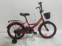 Детский велосипед Bibibike 18" M18-4R для мальчиков корзина, звонок, багажник