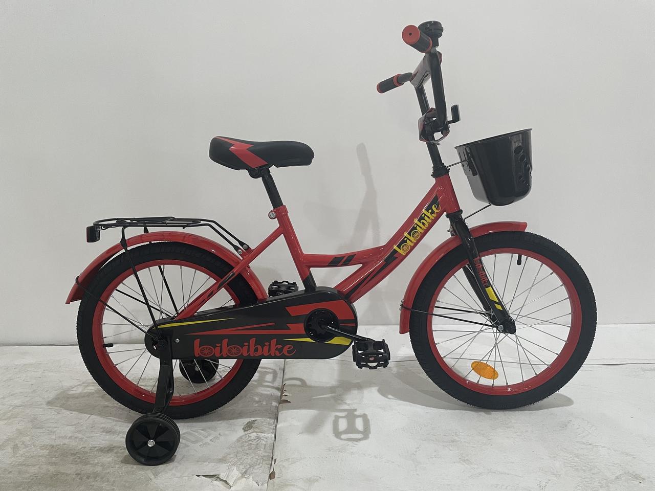 Детский велосипед Bibibike 18" M18-4R для мальчиков корзина, звонок, багажник - фото 1 - id-p177286007