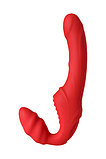 Безремневой страпон Black & Red by TOYFA с вибрацией, красный, 35 см, фото 3