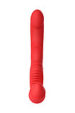 Безремневой страпон Black & Red by TOYFA с вибрацией, красный, 35 см, фото 4