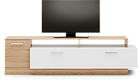 Тумба под ТВ Омаха дуб сонома/белый бриллиант - Liveco