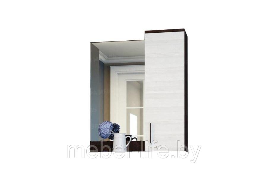 Полка с зеркалом Ника ПЗ800 венге/лоредо - МебельЭра