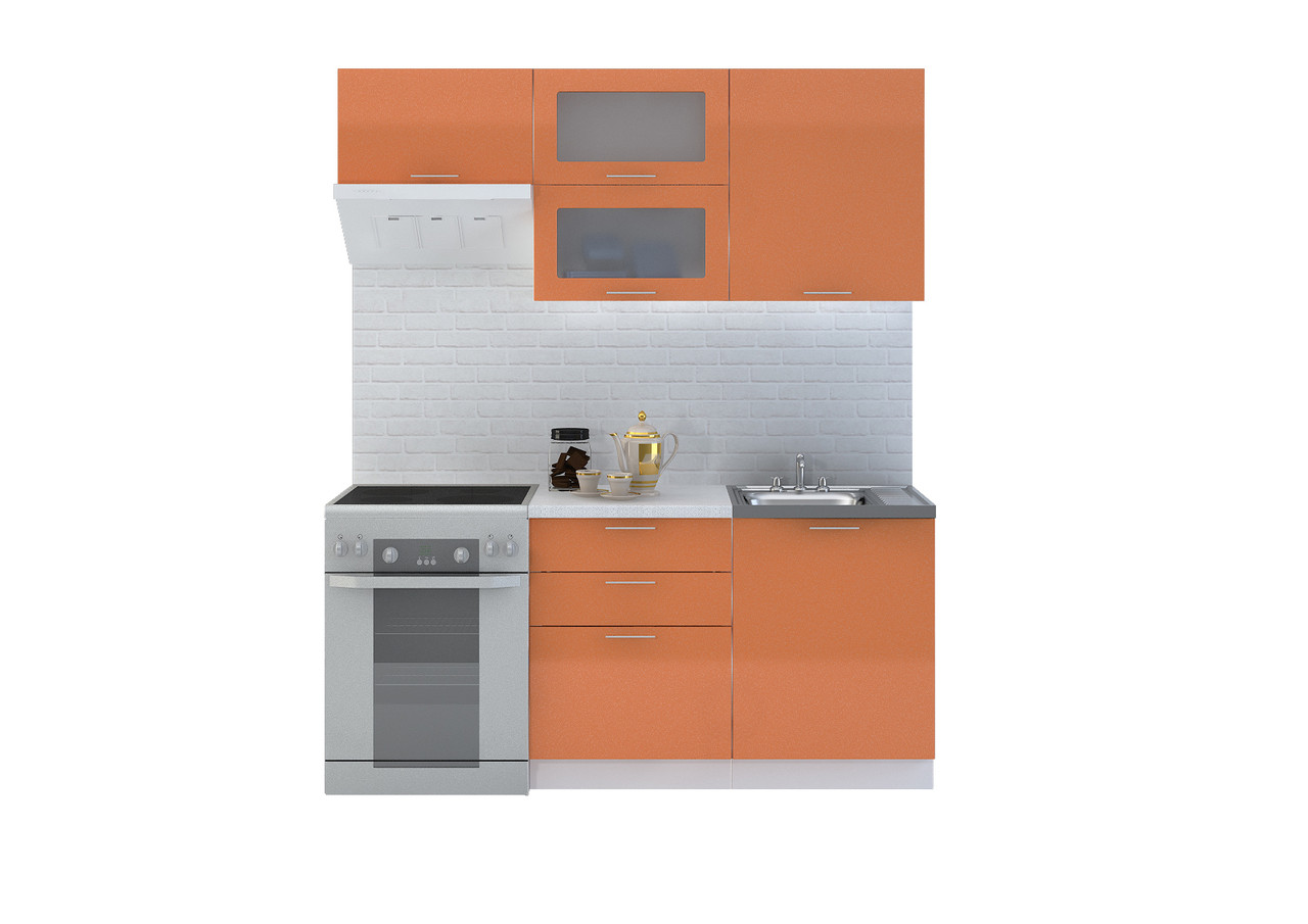 Кухня Валерия-2, 1,8 глянец Оранжевый - Сурская мебель - фото 1 - id-p177296078