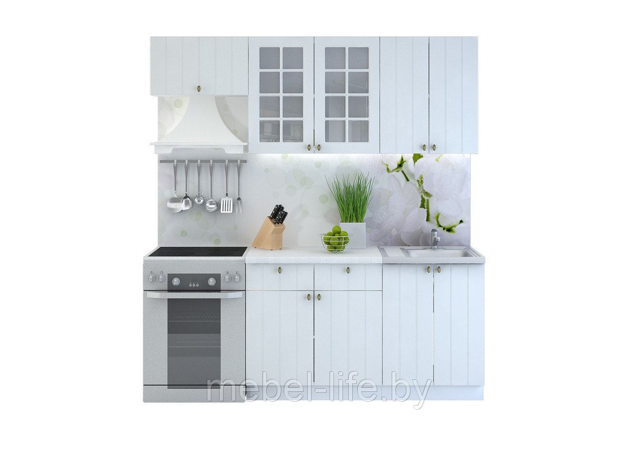 Кухня Прованс 2,0 м Белое дерево - Сурская мебель