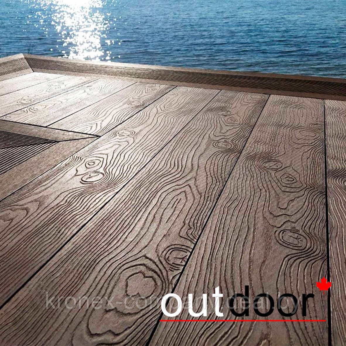 Террасная доска ДПК Outdoor 3D 150*25*4000 мм. OCEAN BROWN коричневая микс - фото 5 - id-p92689141