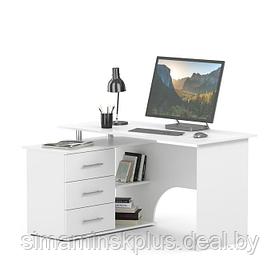 Компьютерный стол «КСТ-09», 1350 × 935 × 744 мм, угол левый, цвет белый