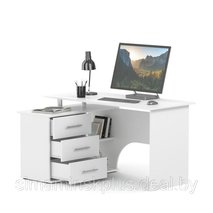 Компьютерный стол «КСТ-09», 1350 × 935 × 744 мм, угол левый, цвет белый - фото 2 - id-p177034709