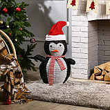 Светодиодная фигура «Пингвин» 35 × 70 × 35 см, металл, текстиль, 220 В, свечение белое, фото 2