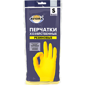 Перчатки резиновые AVIORA, размер S, 402-566