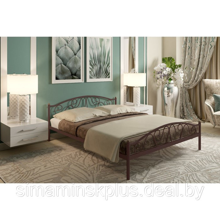 Кровать «Ангелина Плюс», 1200 × 2000 мм, металл, цвет коричневый - фото 1 - id-p177045941