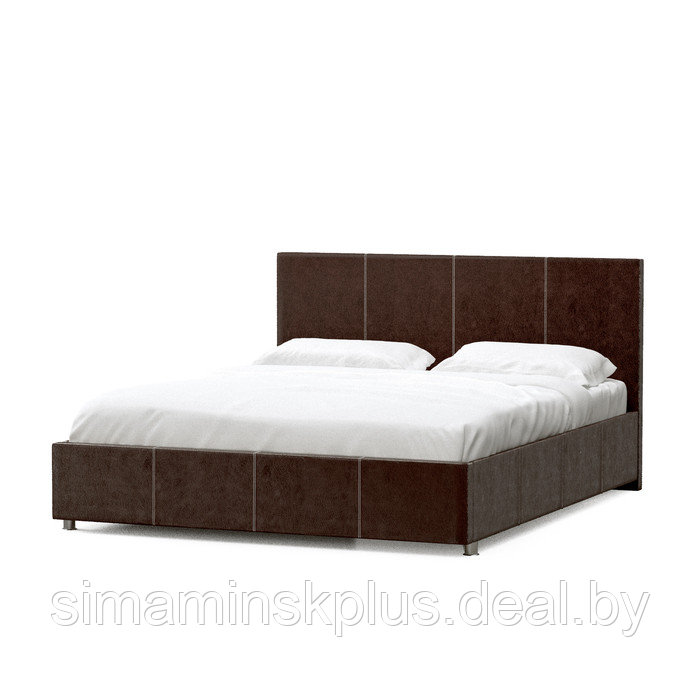 Кровать «Атриум» без ПМ, 1400×2000 мм, встроенное основание, цвет пралине - фото 4 - id-p177045967