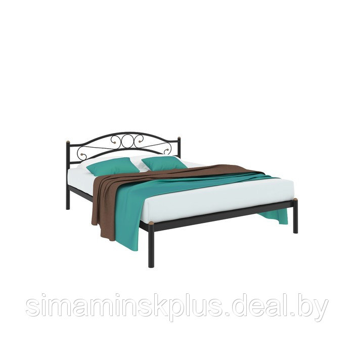 Кровать «Надежда», 140×190 см, металл, цвет чёрный - фото 1 - id-p177045991