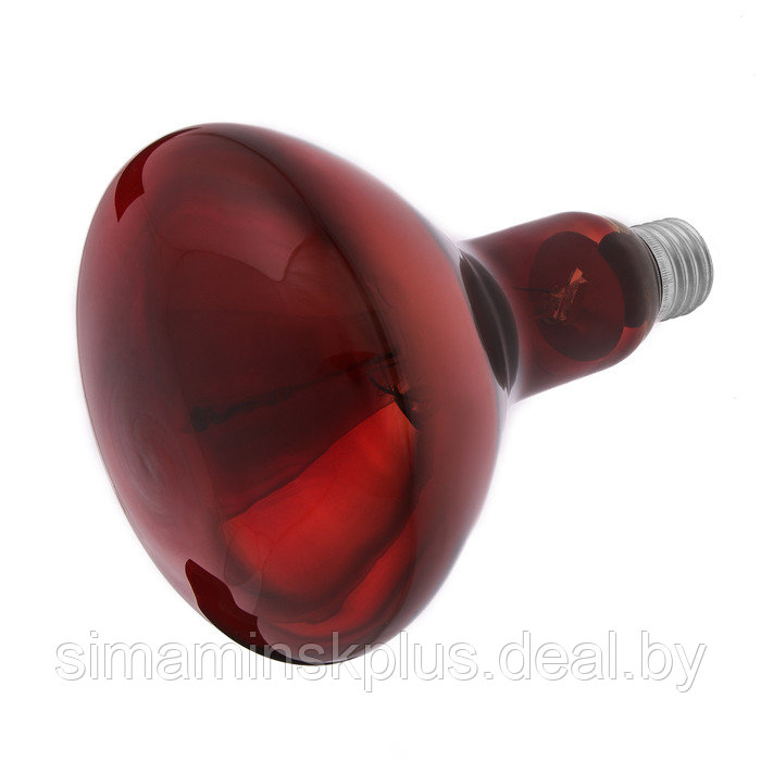 Лампа инфракрасная, 250 Вт, Е 27, 220В, длина волны 2500 нм, красная колба - фото 2 - id-p176809920