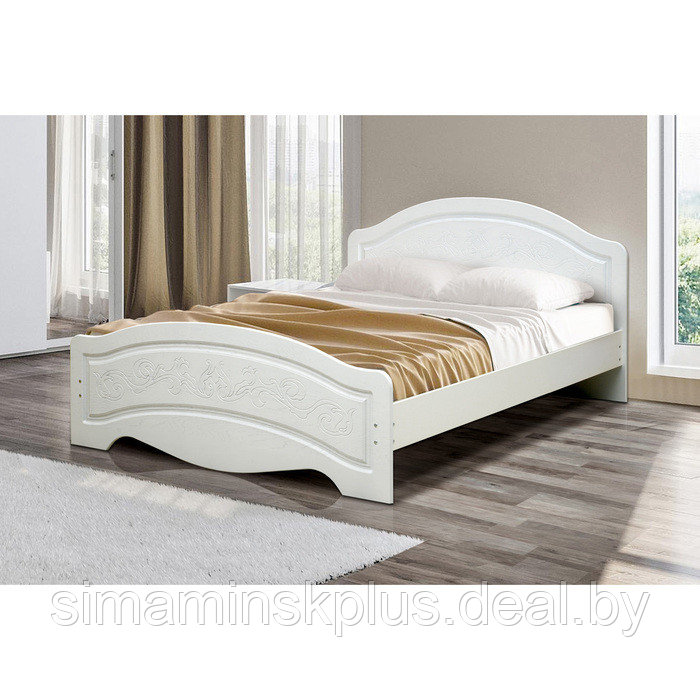 Кровать «Венеция 4», 1400 × 2000, цвет белый/арктик матовый - фото 1 - id-p177046160