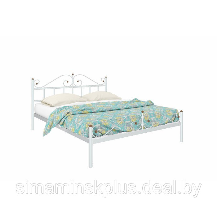 Кровать «Диана Плюс», 1800 × 2000 мм, металл, цвет белый - фото 1 - id-p177046162