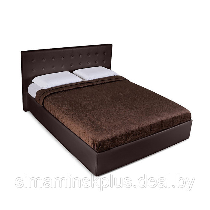 Кровать «Космопорт» без ПМ, 1800×2000 мм, встроенное основание, цвет пралине - фото 5 - id-p177046275