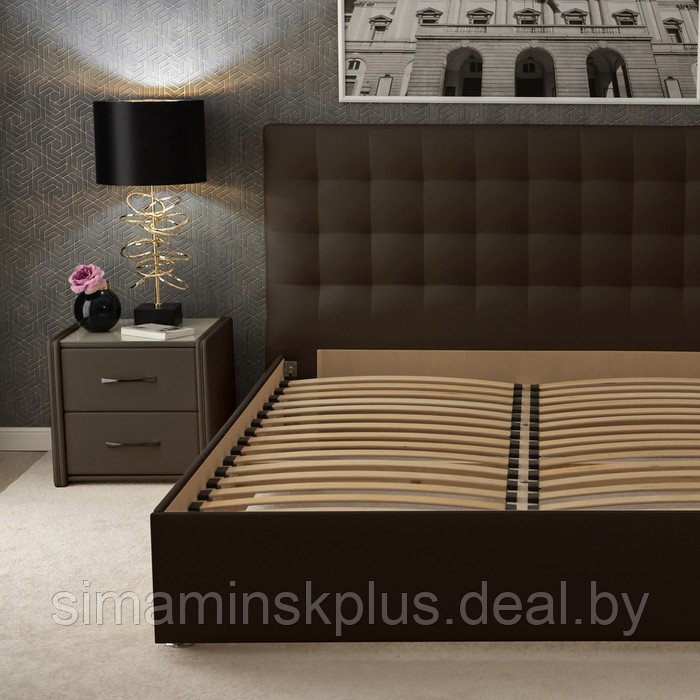 Кровать «Ла Скала» без ПМ, 1400×2000 мм, встроенное основание, цвет пралине - фото 3 - id-p177046291