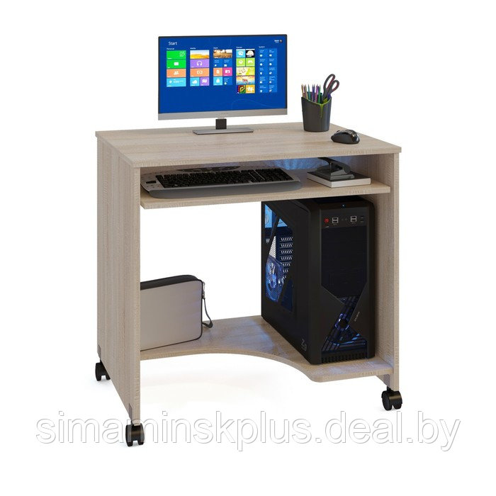 Компьютерный стол, 800 × 600 × 770 мм, цвет дуб сонома - фото 1 - id-p177034011