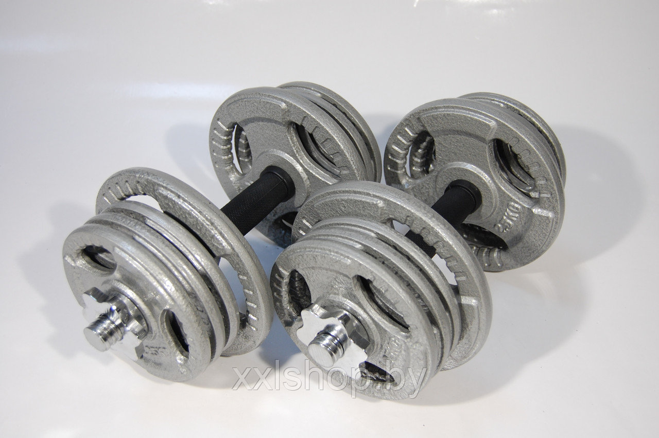 Набор гантелей металлических Хаммертон Atlas Sport 2x14 кг - фото 3 - id-p177304735