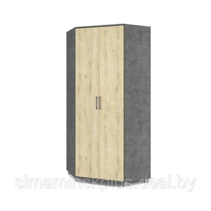 Шкаф угловой двустворчатый Карина К59, 420x900x2100, Камень темный/Дуб ирландский