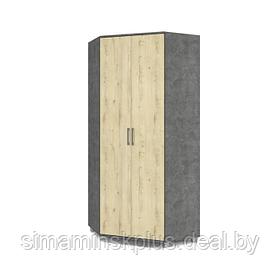Шкаф угловой двустворчатый Карина К59, 420x900x2100, Камень темный/Дуб ирландский
