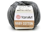 Пряжа Ярнарт Беби Коттон (Yarnart Baby Cotton) цвет 454 тёмно-серый