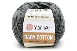 Пряжа Ярнарт Беби Коттон (Yarnart Baby Cotton) цвет 454 тёмно-серый