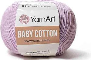 Пряжа Ярнарт Беби Коттон (Yarnart Baby Cotton) цвет 416 сирень