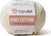 Пряжа Ярнарт Беби Коттон (Yarnart Baby Cotton) цвет 402 крем