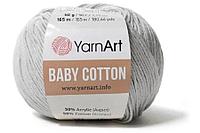 Пряжа Ярнарт Беби Коттон (Yarnart Baby Cotton) цвет 451 светло-серый