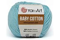 Пряжа Ярнарт Беби Коттон (Yarnart Baby Cotton) цвет 446 светлая бирюза